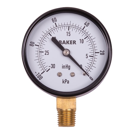 LVBNA-30HG Pressure Gauge, 30Hg-0 Vac